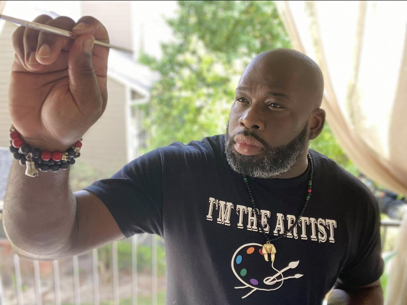 Khafre Linwood created a new work for the Deep Ellum banner series.