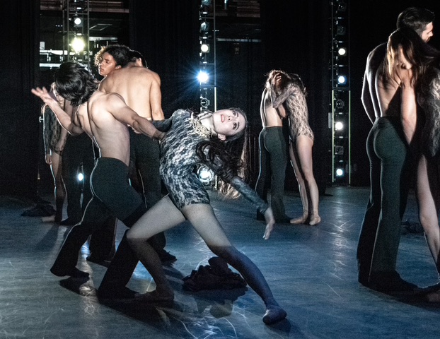 A scene from ISHIDA’s world premiere “home-coming” commissioned by The Washington Ballet in DC. (Photo by Peyton Bond.)