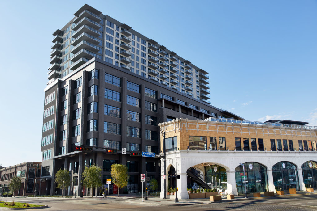 The lobby of the East Quarter Residences building is located in the more than 100-year-old Meletio Building.
