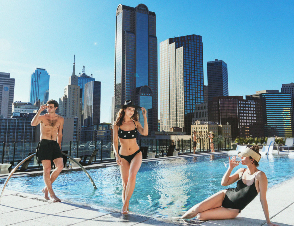 A resort-style pool deck offers views, cabanas, drinks and more.