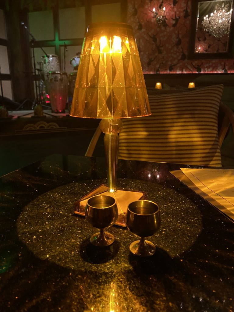 Table lighting in Emilia's Havana, the latest entry into Berg Hospitality Group's stable of entertainments. (Photo by Shelby Hodge)