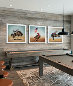 Steve Wrubel’s Wild West series, price available upon request, available at Christopher Martin Gallery