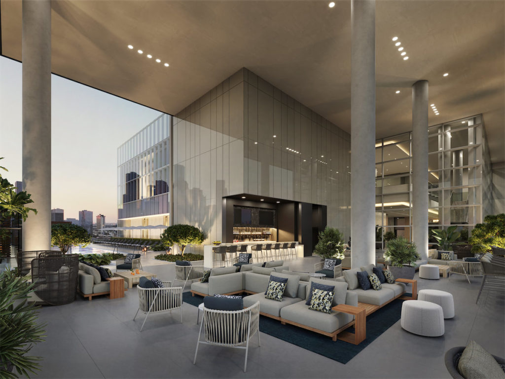 At JW Marriott Dallas Arts District, Vincent's will be an outdoor lounge on the hotel's 11th floor. (Rendering courtesy)