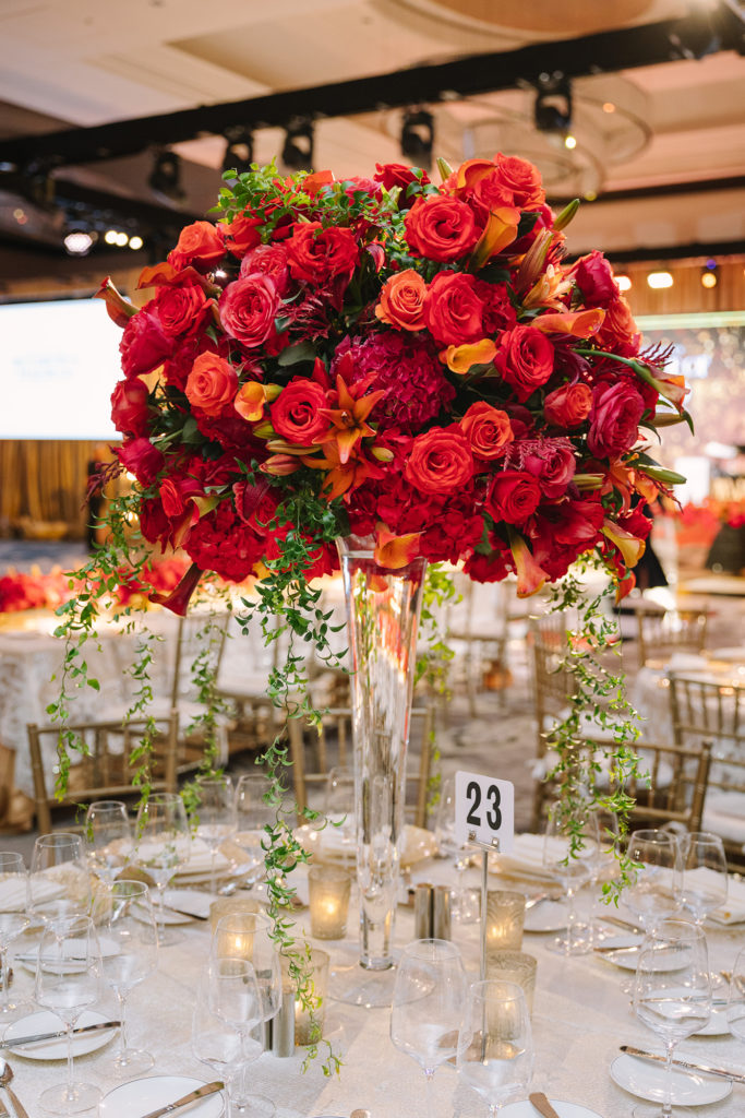 Thousands of roses decorate the Post Oak Hotel for the Houston Symphony's 'The Golden Age of Hollywood' gala. (Photo by Johnny Than)