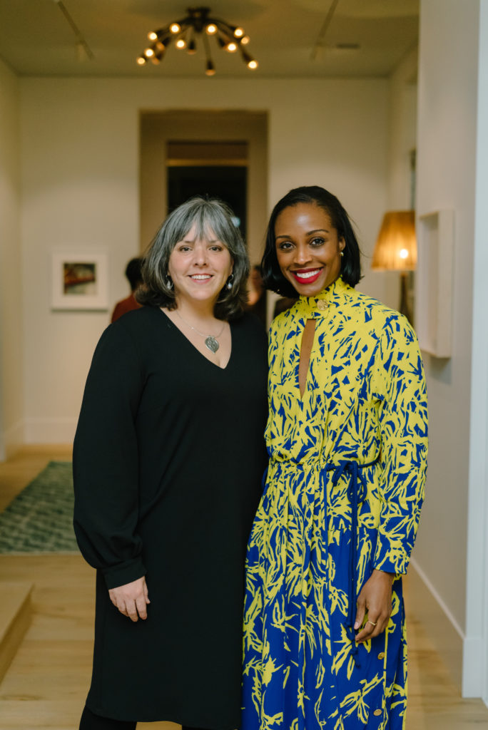 HCP executive director Anne Massoni, Alecia Harris at the Houston Center for Photography 42nd Print Auction Kickoff (Photo by Johnny Than)
