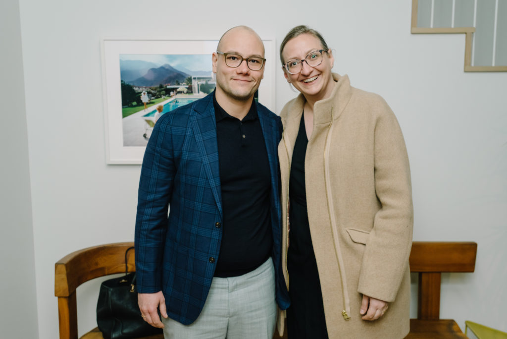 Petko Ivanov, Nancy O'Connor at the Houston Center for Photography 42nd Print Auction Kickoff (Photo by Johnny Than)