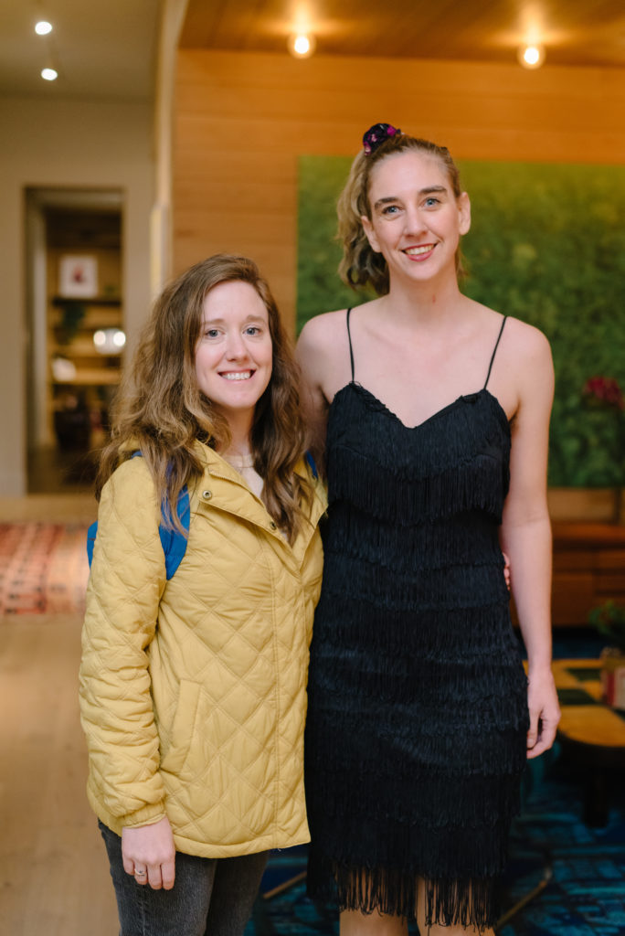 Emily Peacock, Iva Kinnaird at the Houston Center for Photography 42nd Print Auction Kickoff (Photo by Johnny Than)