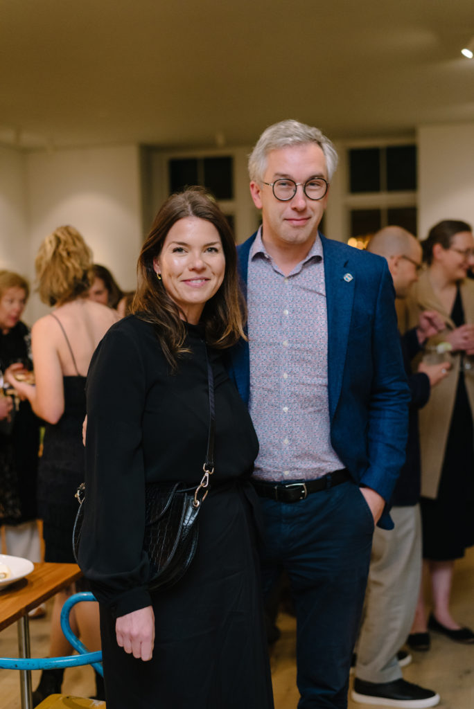 Jessica Phifer, Ognjen Miljanic at the Houston Center for Photography 42nd Print Auction Kickoff (Photo by Johnny Than)