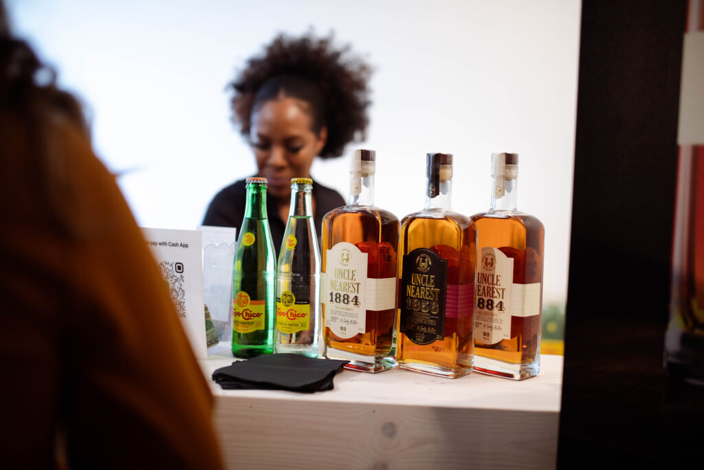 Shakila Hudson at "Colorful Wave, White Sea" dinner at W.A.A.S. Gallery (Photo by Demetri Sheffield)