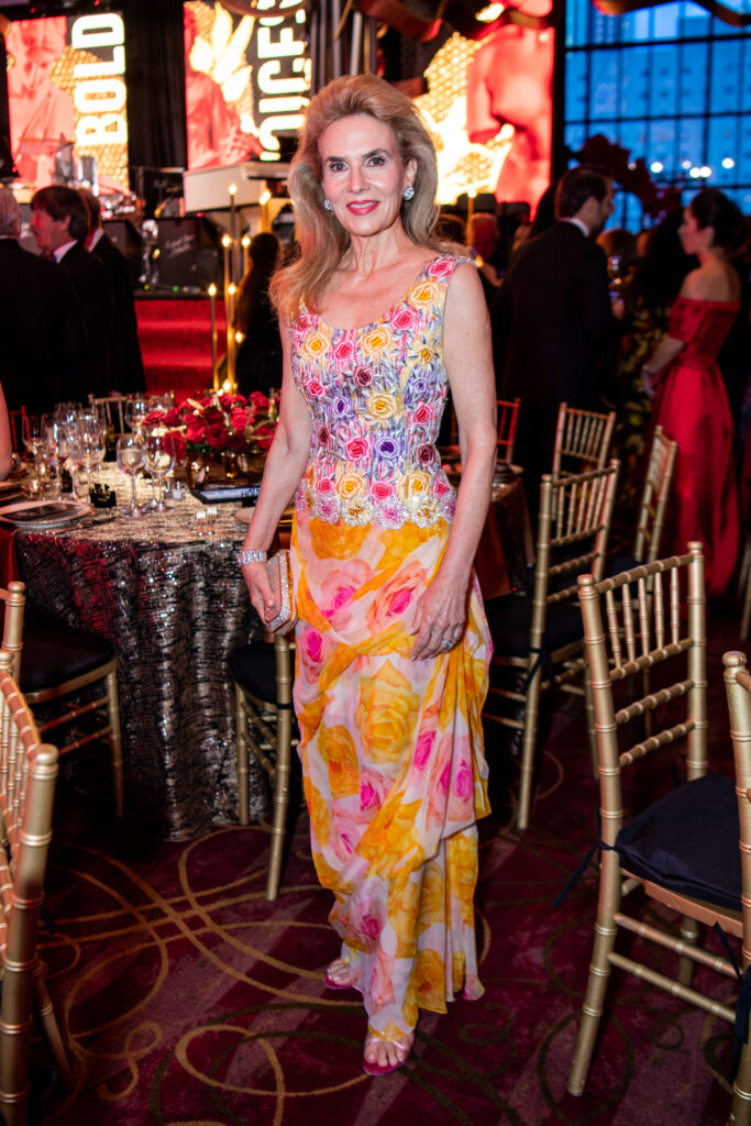 Celina Hellmund in James Galanos at the Houston Grand Opera Ball (Photo by Michelle Watson/Catchlight Group)