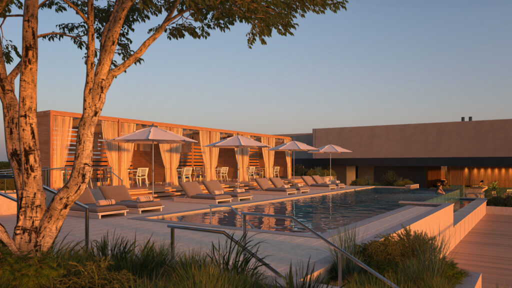 A rendering of the adult pool at the Omni PGA Frisco Resort. (courtesy)