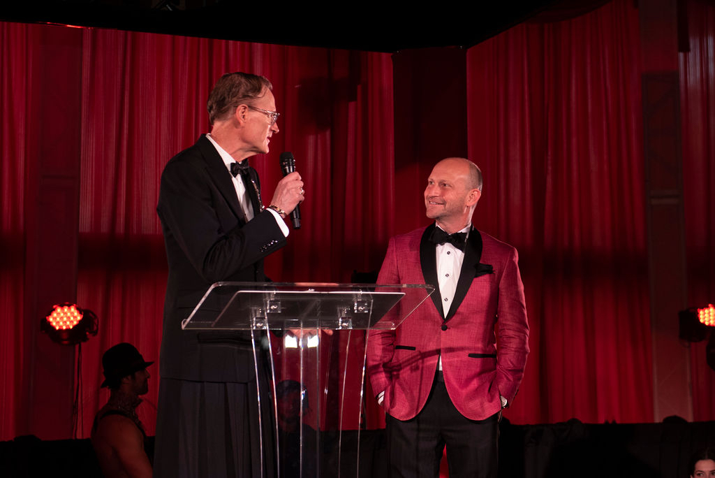 Broadway Dallas President and CEO Ken Novice and Board Chair Tom Watson (Photo by Tamytha Cameron)