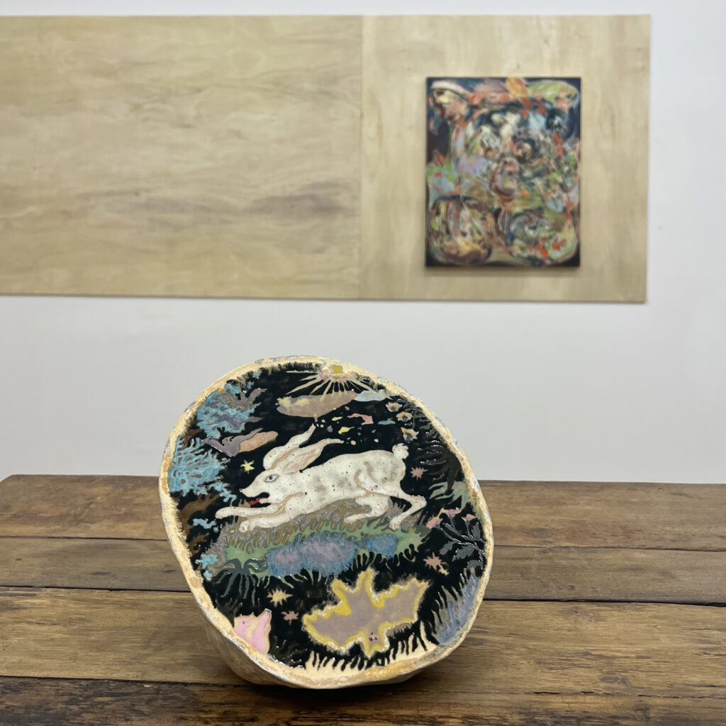 Mari Tanimoto's "New Year’s Animal," 2023 at Peter Augustus Gallery (Image courtesy the artist and Peter Augustus Gallery)