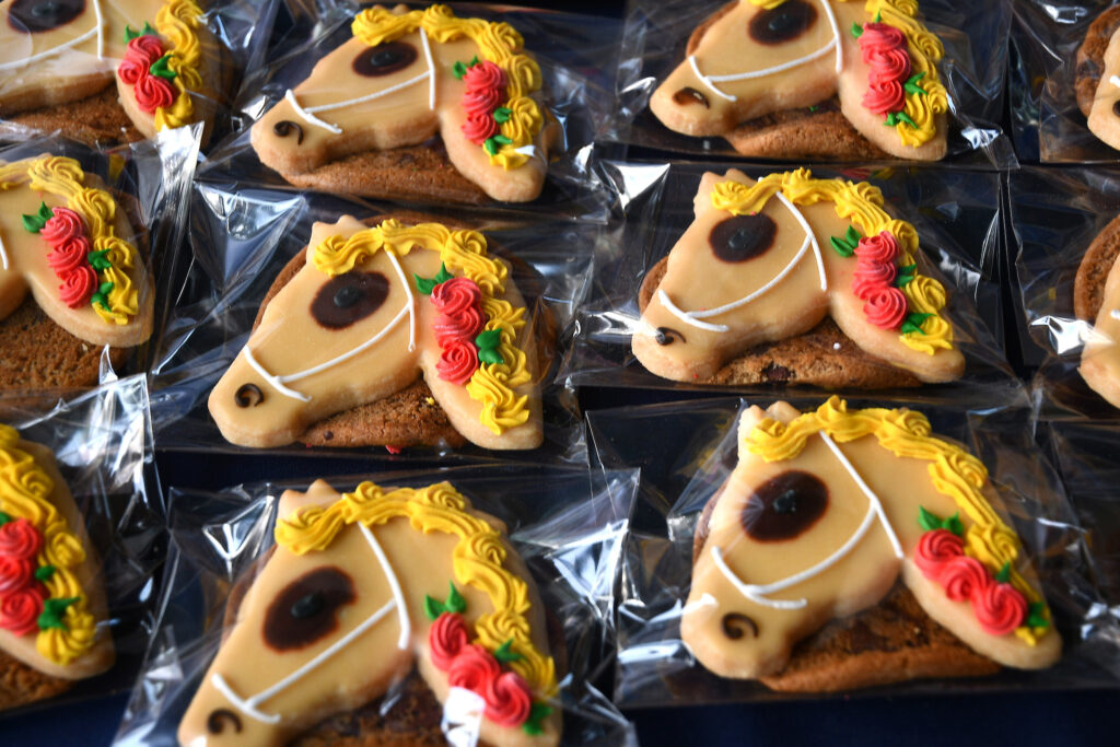 Cotton Culinary cookies to go at the Bo's Place Hats, Hearts & Horseshoes Kentucky Derby party at Houston Polo Club. (Photo by Dave Rossman)