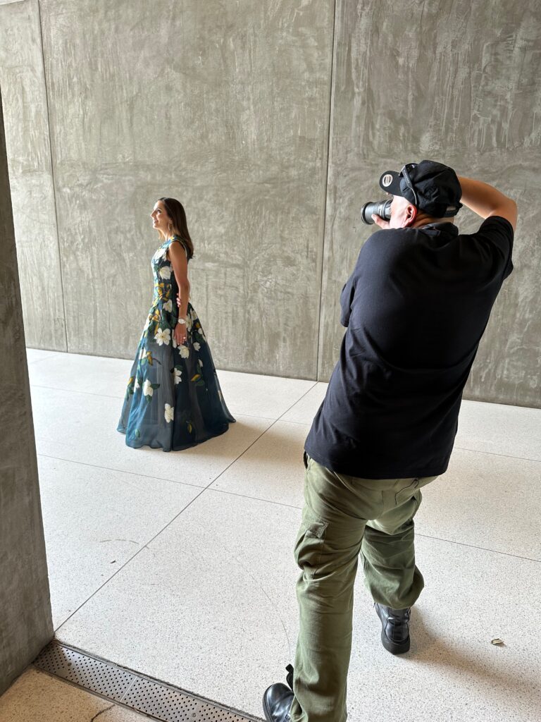 Mexico City based fashion photographer  Ivan Aguirre working his magic at the PaperCity Fashion in Philanthropy Best Dressed photo shoot.