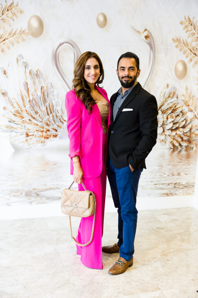 Dr. Alia Hussain & Dr. Avais Chatha at launch of the "Woodlands Edition" of the International Mother's Day Celebration (Photo by Hung L. Truong)