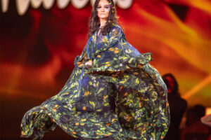 Model wearing Neiman Marcus