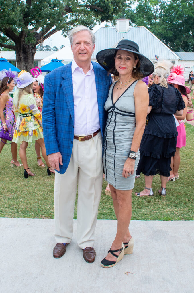 Honorees Ronny & Dorothy Cuenod at the Bo's Place Hats, Hearts & Horseshoes Kentucky Derby party at Houston Polo Club. (Photo by Jacob Power)