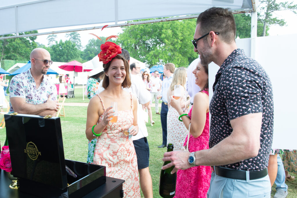 Sheridan Plumb at the Bo's Place Hats, Hearts & Horseshoes Kentucky Derby party at Houston Polo Club. (Photo by Jacob Power)