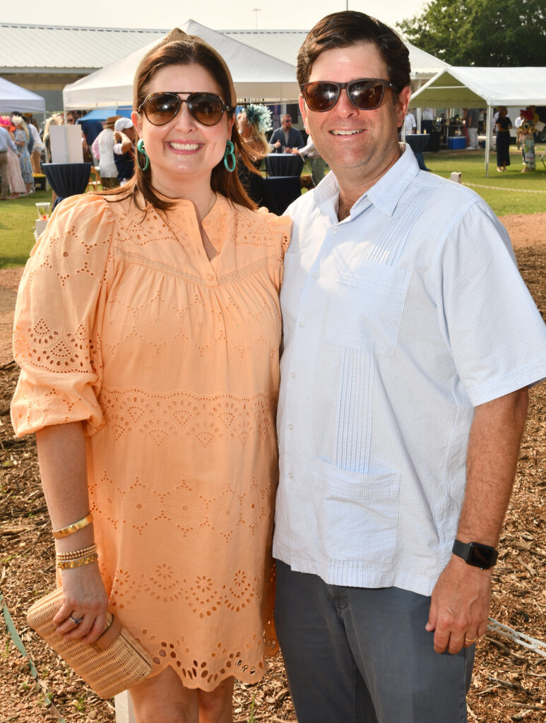 Susan & Charlie Neuhaus at the Bo's Place Hats, Hearts & Horseshoes Kentucky Derby party at Houston Polo Club. (Photo by Dave Rossman)