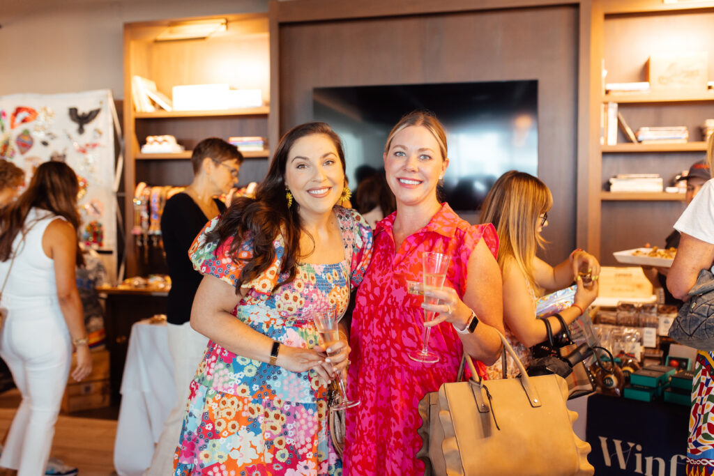 Megan Peters, Ashley Frank at the Georgia James pop-up shopping event. (Photo by Emma Umana)