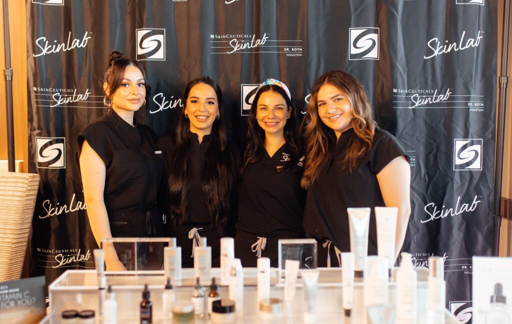 The SkinCeuticals SkinLab by Dr. Roth team at the Georgia James pop-up shopping event. (Photo by Emma Umana)