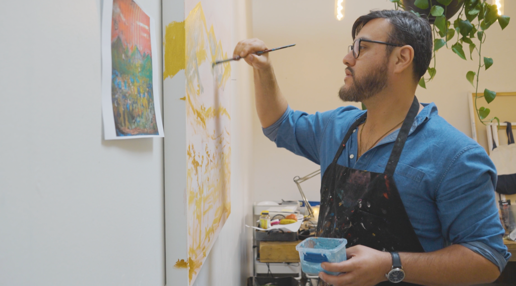 Pérez will showcase colorful sculptures at Garage HTX. (Photo by Stephanie Beltran)