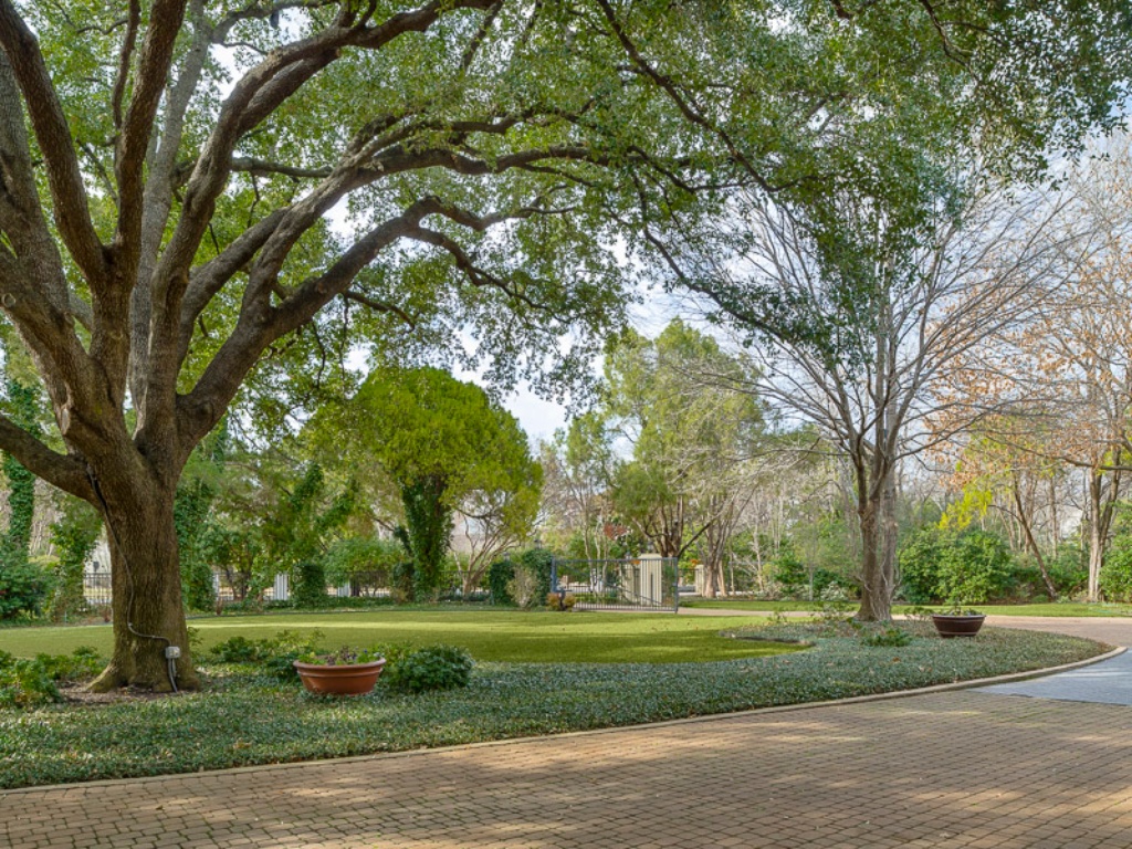 The long and winding drive at the 2023 Kips Bay Decorator Show House Dallas.