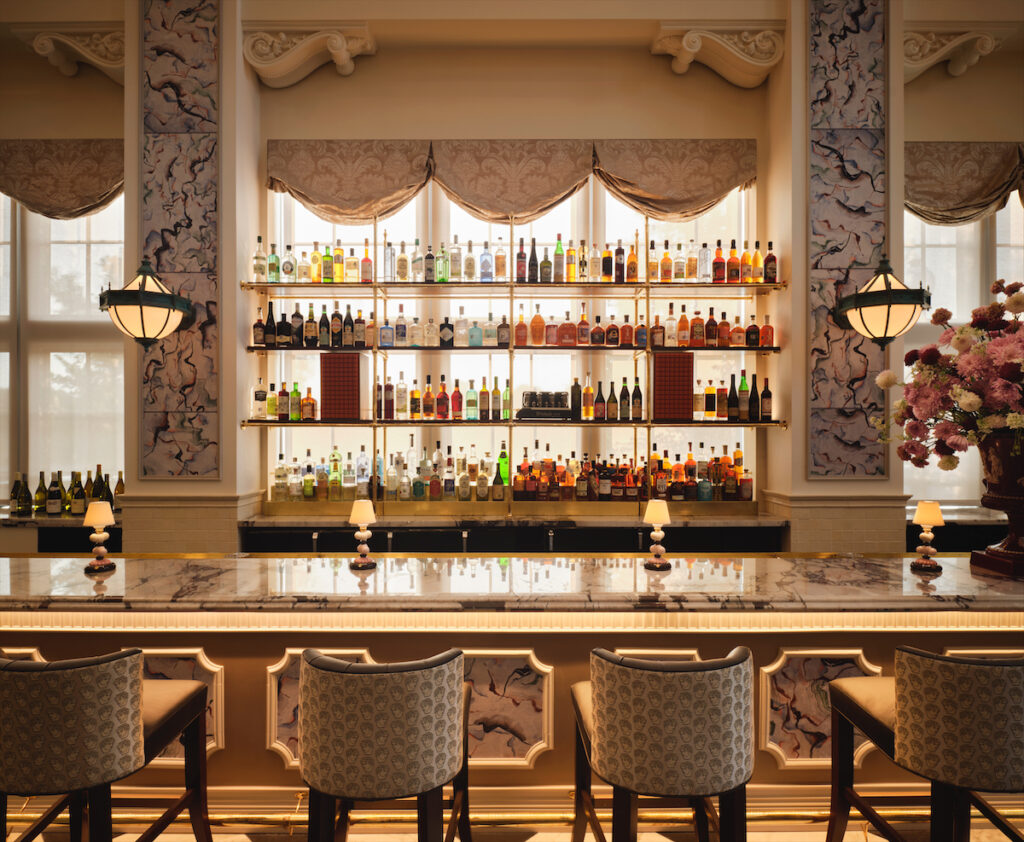 The main bar at Mister Charles in Dallas' Knox Street neighborhood. (Photo by Douglas Friedman)