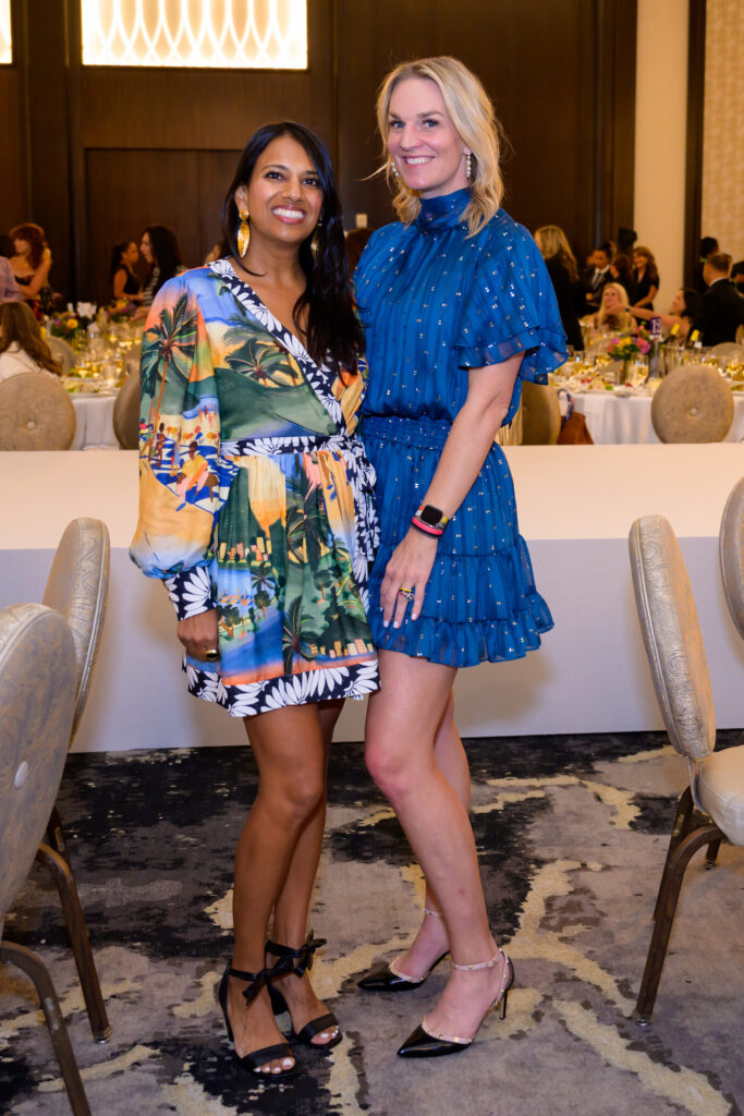  Deepa Mireles, Katie Wells at the PaperCity Philanthropy in Fashion Best Dressed luncheon (Photo by Michelle Watson)