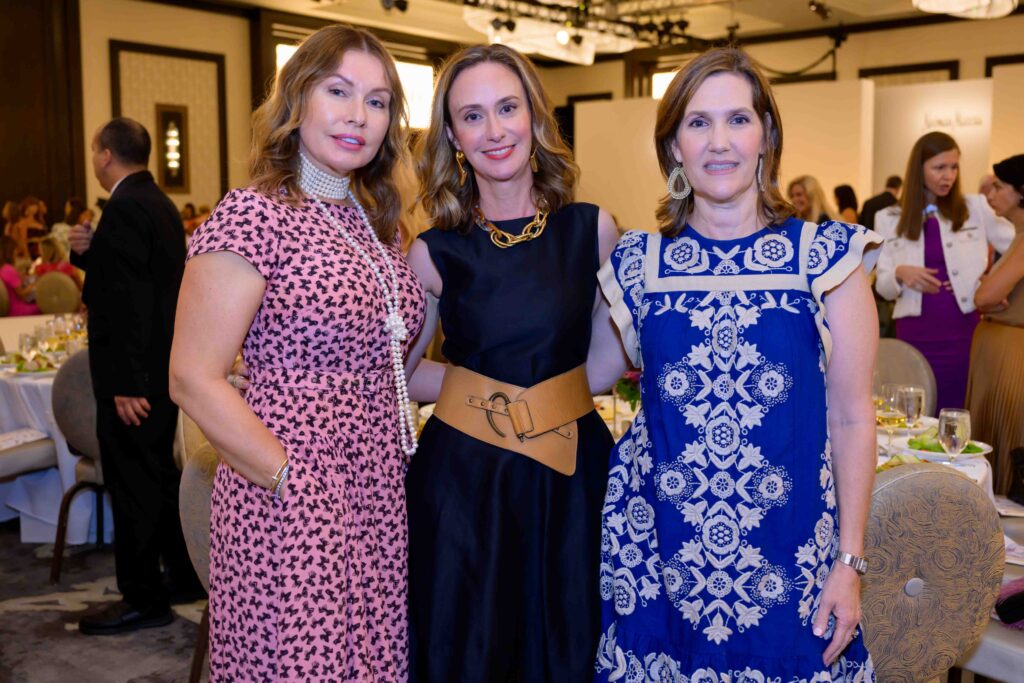 Irina litvak, Elizabeth Cooper, Chantal Van Riet at the PaperCity Philanthropy in Fashion Best Dressed luncheon (Photo by Michelle Watson)