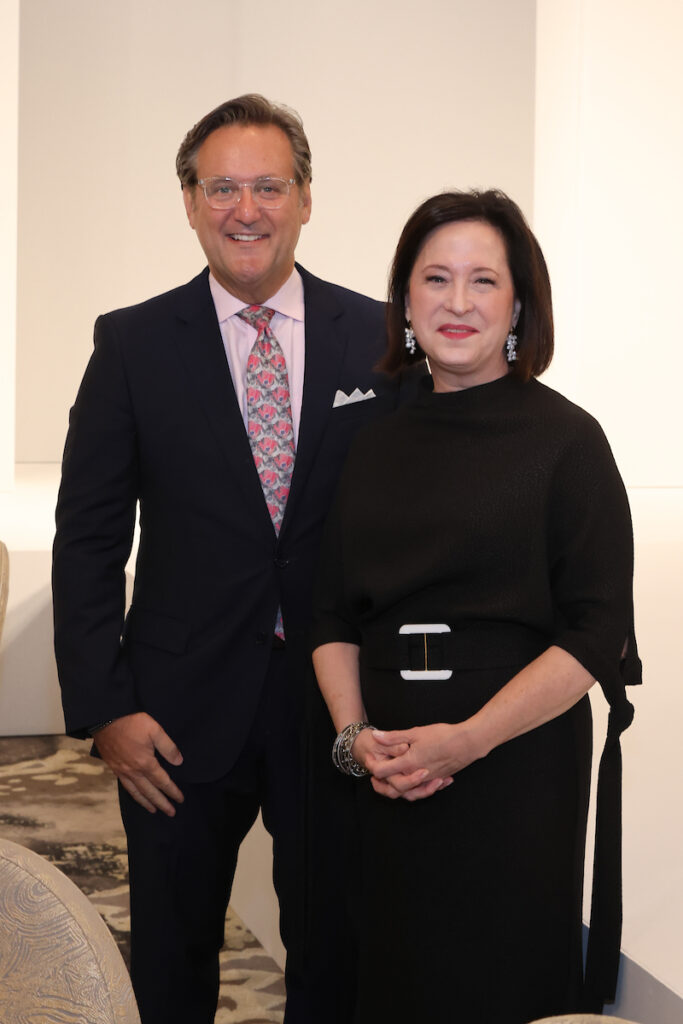 Neiman Marcus Houston vice president and general manager Preston Antonini, Memorial Hermann Foundation executive vice president and CEO Anne Neeson at the PaperCity Philanthropy in Fashion Best Dressed luncheon (Photo by Priscilla Dickson)