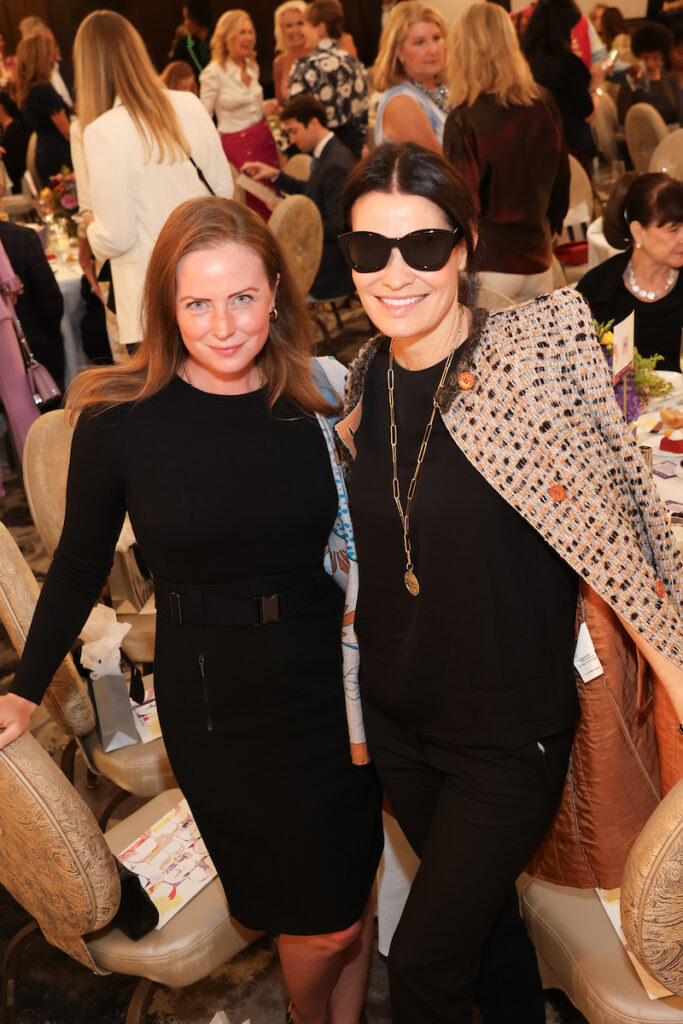 Anne Lee Phillips, Francine Ballard at the PaperCity Philanthropy in Fashion Best Dressed luncheon (Photo by Priscilla Dickson)