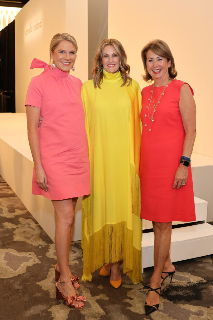 Katie Tsuru, Stephanie Tsuru, Ileana Trevino at the Papercity Philanthropy in Fashion luncheon at the Post Oak Hotel. (Photo by Priscilla Dickson)