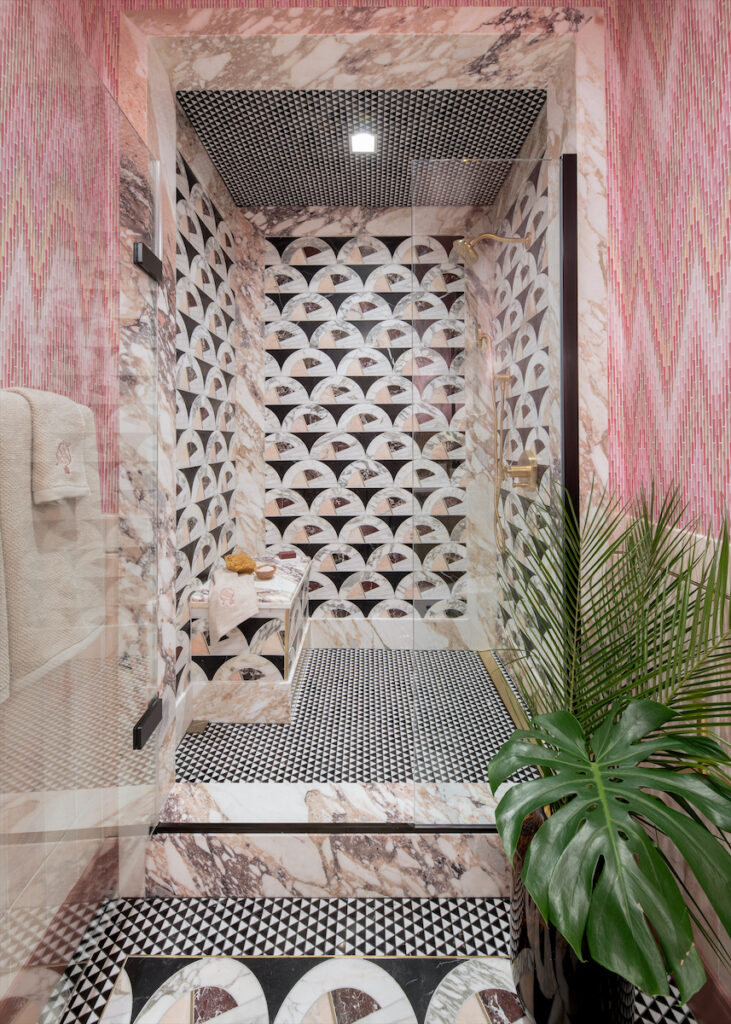 Bedroom & Bathroom: Kristi Nelson of KMNelson Design (Photo by Strictly Natural Light)