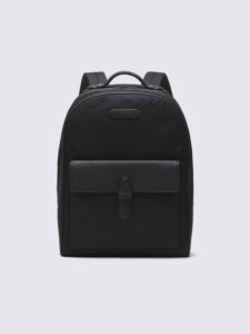 Brioni Black Nylon and Rodos Leather Backpack