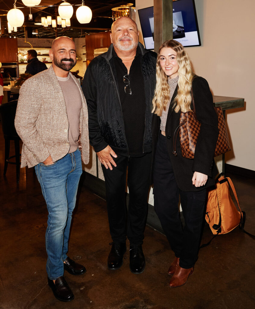 Cearan Henley, Shawn Smith, Victoria Johnson at Monogram event at Capital Distributing