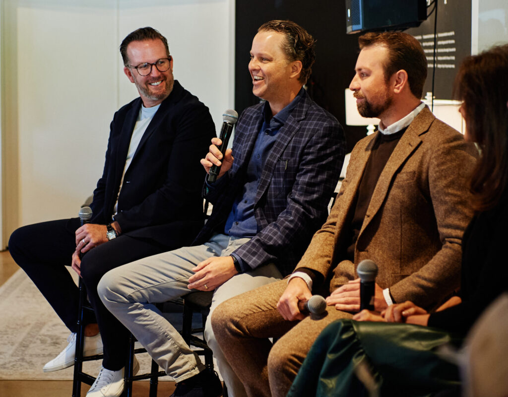 Dan Houchard, Matt Cain, Javier Burkle at Luxury Bed