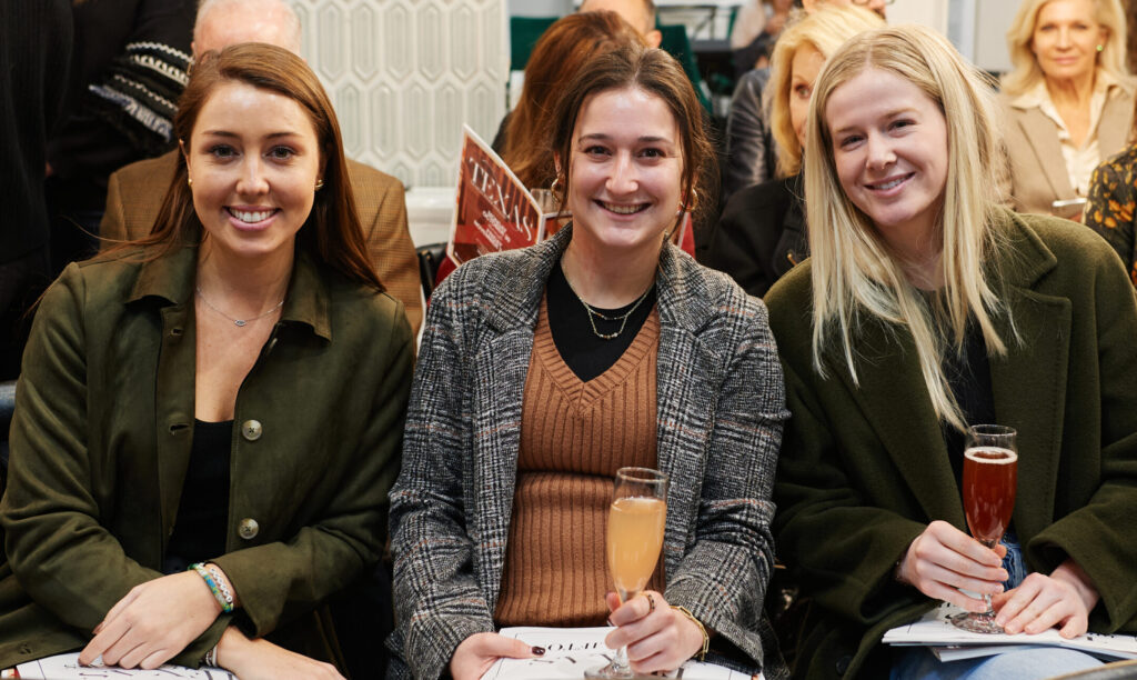 Emma Andrews, Sarah Clifton, Brianna Walsh at Monogram event at Capital Distributing