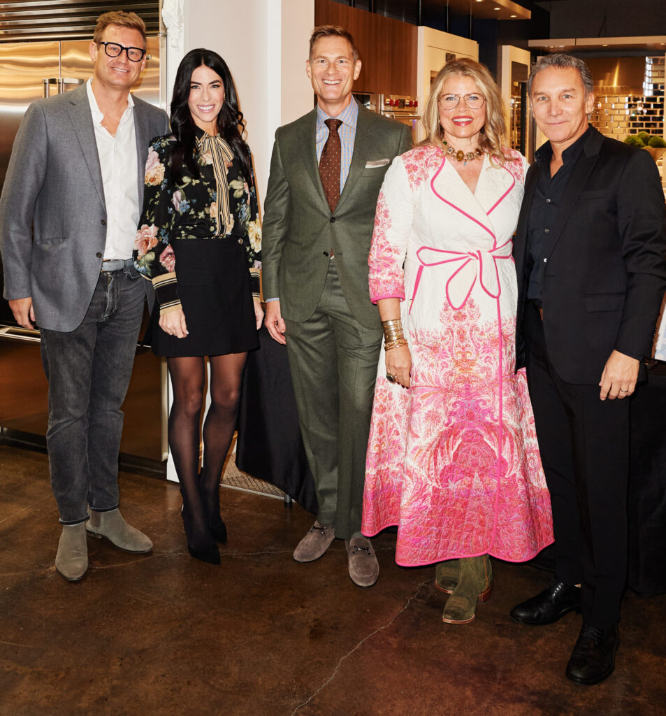 Ross See, Caitlin Wilson, Lloyd Princeton, Denise McGaha, Gonzalo Bueno at Monogram event at Capital Distributing