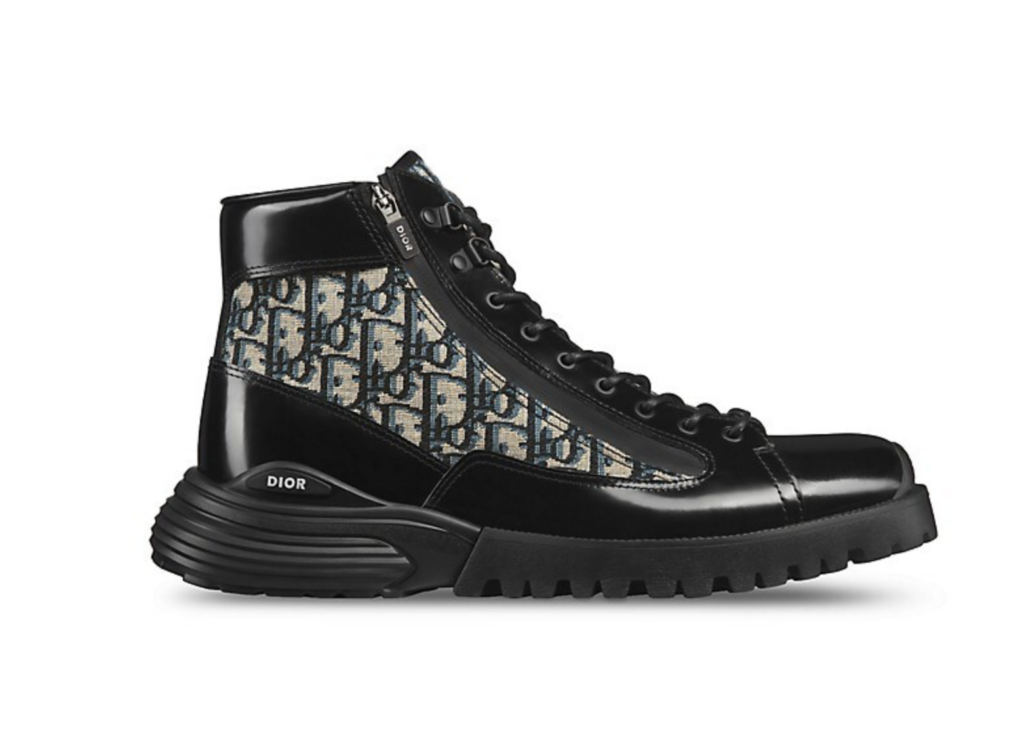 Dior combat ankle boots, $1,300, available at select Dior boutiques and Saks.com