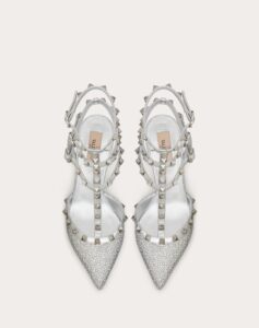 Valentino Rockstud Pump with Crystals and Micro Studs 65MM