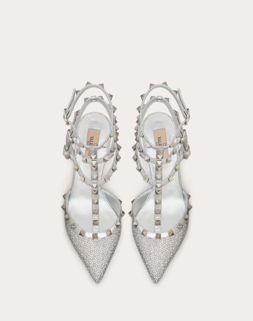 Valentino Rockstud Pump with Crystals and Micro Studs 65MM
