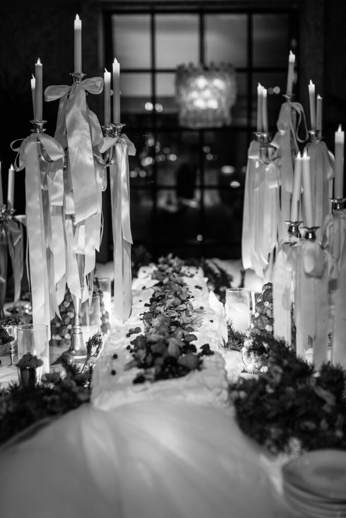 A start of the evening, the 9-foot-long Pavlova across Dessert Table (Photo by Rebecca Patton, BECKLEY)