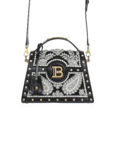 Balmain B-Buzz Dynasty Bag in Embroidered Satin