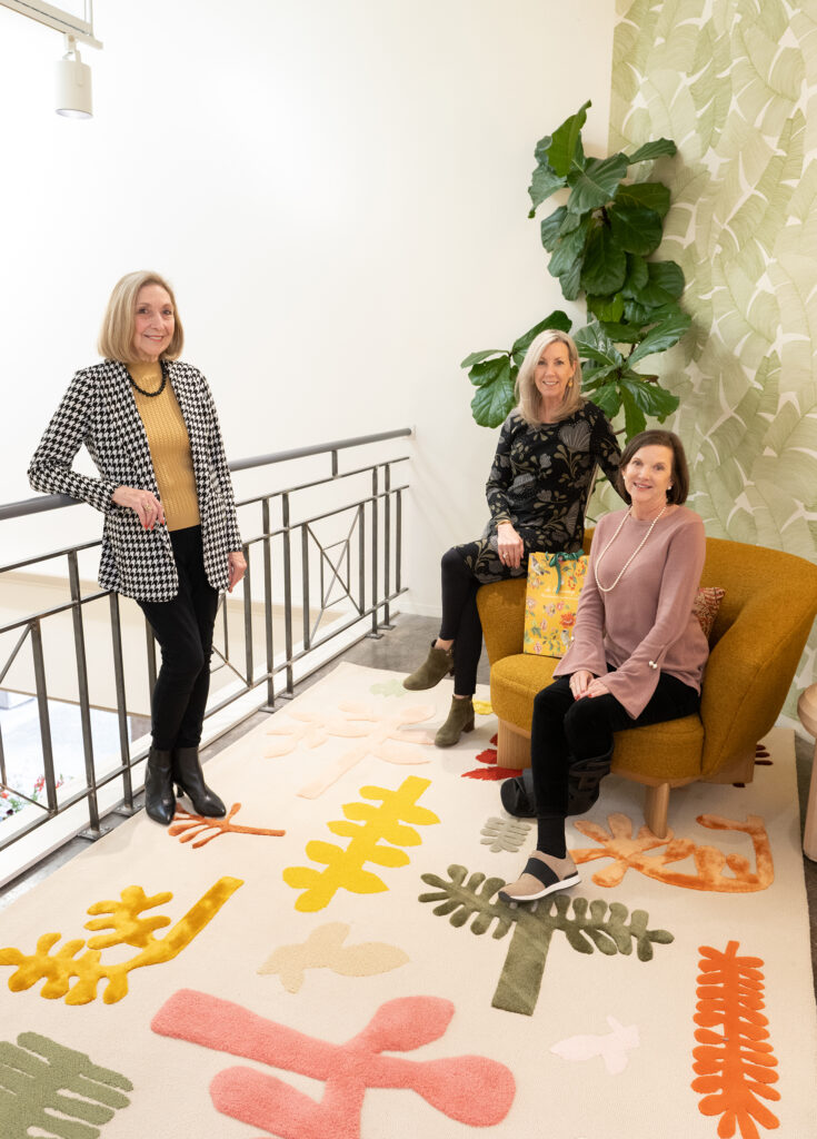 Marie Veit, Nancy Markham, Donna Riha at Culp Associates (Photo by George Fiala)