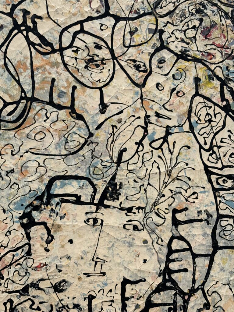 A detail of Janet Sobel's "Heavenly Sympathy," ca. 1947. Oil on canvas.(Photo by Ericka Schiche)