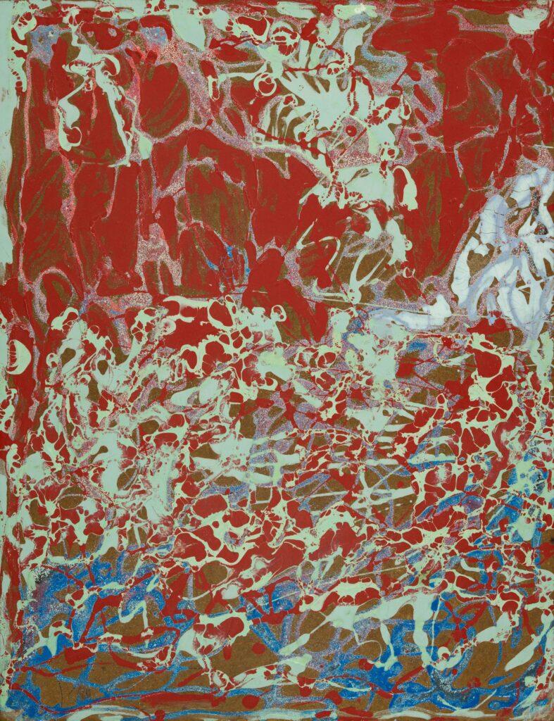 Janet Sobel's "Untitled" (1946–48), at Crystal Bridges Museum of American Art, Bentonville, Arkansas. (© Janet Sobel. Photo by Edward C. Robinson III.)
