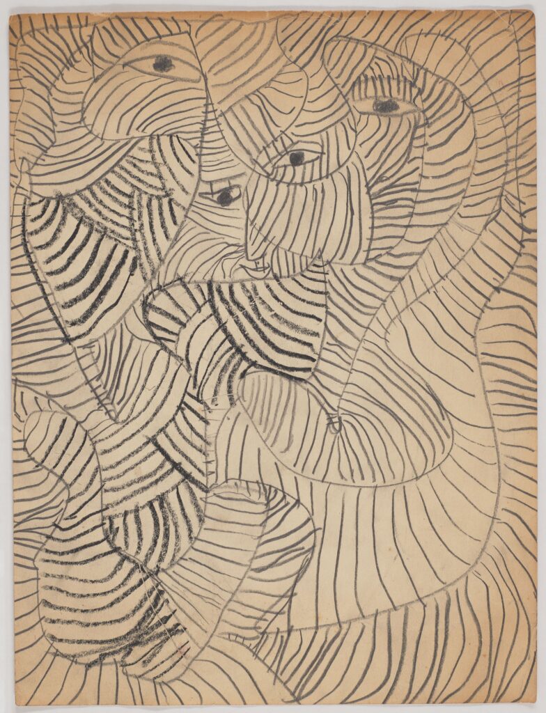 Janet Sobel's "Untitled," mid 1940s, at The Menil Collection. (© Janet Sobel. Photo by Paul Hester)