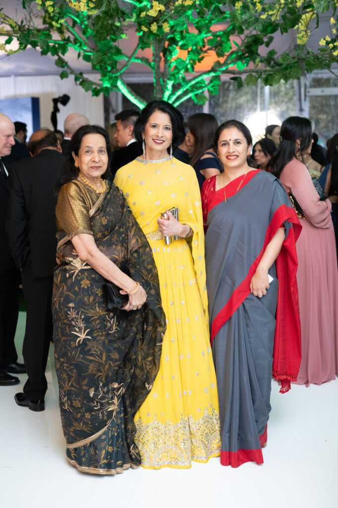 Sushila Agrawal, Renu Khator, Aparna Manjunath at the Asia Society Texas Tiger Ball 'Celebrating Magnificent Asia' (Photo by Daniel Ortiz)